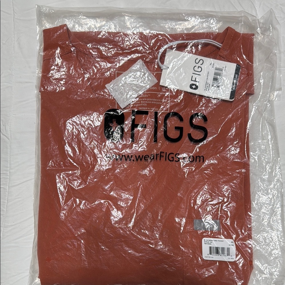 FIGS Terracotta Scrub Top